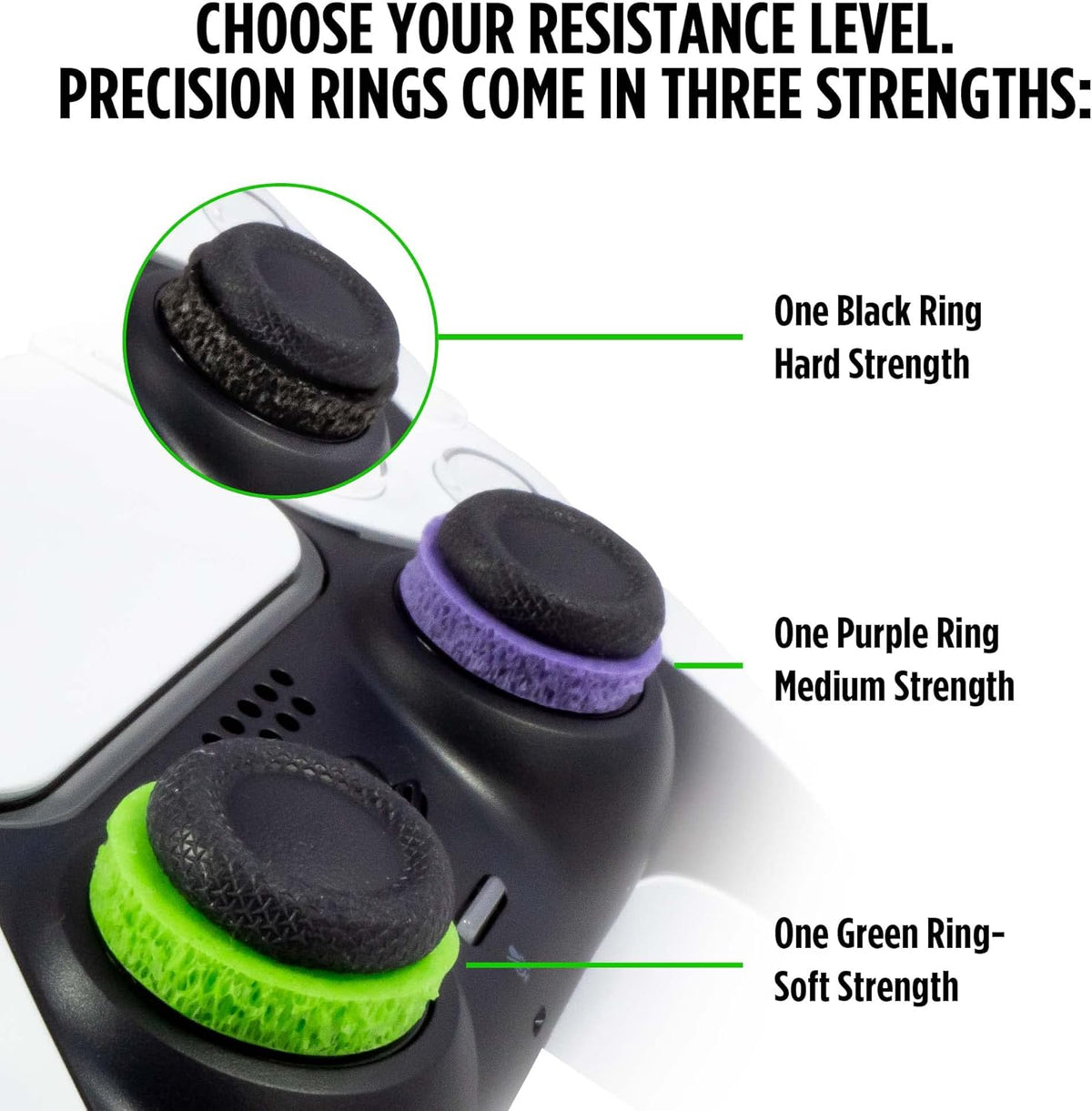 Aim Boost Kit for Playstation 5 (PS5) and Playstation 4 (PS4) Controller | Includes Performance Thumbsticks and Precision Rings | Galaxy Edition