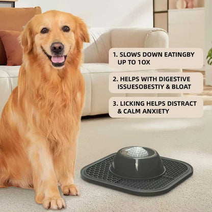 Pawlove Slow Feeder Dog Bowls for Liquid Treat, Anti-Slip【Entertained Ball-In】 Bone Broth Dog Lick Bowl, 3/4 Cup Yogurt Pup Lick Toy for Large Medium Small Breeds Dietary Supplement/Post-Op Nutrition Pet Stuff Dogaccessories #Summervibes #Petlovers, Slow