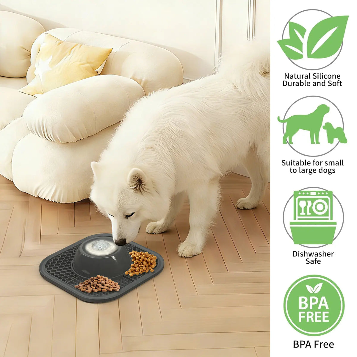 Pawlove Slow Feeder Dog Bowls for Liquid Treat, Anti-Slip【Entertained Ball-In】 Bone Broth Dog Lick Bowl, 3/4 Cup Yogurt Pup Lick Toy for Large Medium Small Breeds Dietary Supplement/Post-Op Nutrition Pet Stuff Dogaccessories #Summervibes #Petlovers, Slow
